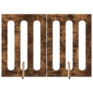 vidaXL Cl&ocirc;ture pliable pour animaux 2 pcs Ch&ecirc;ne Fum&eacute; Bois d&rsquo;ing&eacute;nierie