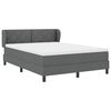 vidaXL Lit &agrave; ressorts avec matelas Gris fonc&eacute; 160 x 200 cm tissu