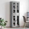 vidaXL Haut Armoire avec &eacute;tag&egrave;re FLORIN Gris Sonoma 60 x 35 x 182 cm