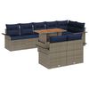 vidaXL Ensemble de canap&eacute; de jardin 9 pcs Gris Poly rotin