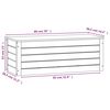 vidaXL Boîte de rangement Blanc 89x36,5x33 cm Bois massif de pin