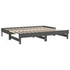 vidaXL Lit coulissant sans matelas gris 2x(90x200) cm