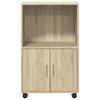 vidaXL Armoire à roulettes chêne sonoma 55x40x91 cm bois d'ingénierie