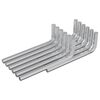 vidaXL Cl&eacute; hexagonale 12 pc Argent&eacute; 32 x 86 mm Acier