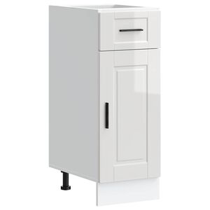 vidaXL Armoire de cuisine Porto blanc brillant bois ing&eacute;nierie