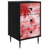 vidaXL Table de chevet AACHEN Ch&ecirc;ne noir 36 x 33 x 61 cm