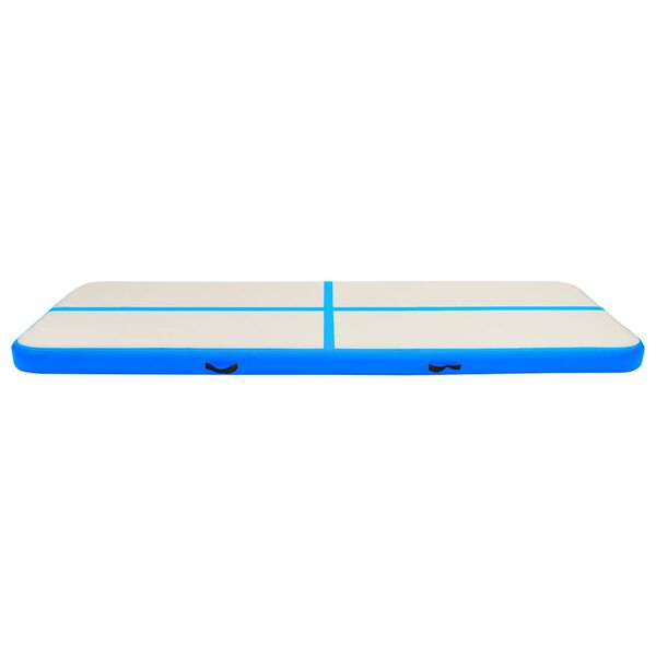 vidaXL Tapis gonflable de gymnastique avec pompe 500x100x20cm PVC Bleu