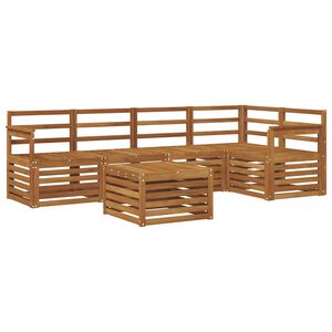 vidaXL Ensemble de canap&eacute; d'angle 6 pcs Naturel Bois d'Acacia Massif