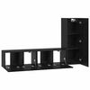 vidaXL Ensemble meuble TV 3 pcs Chêne noir Bois d'ingénierie