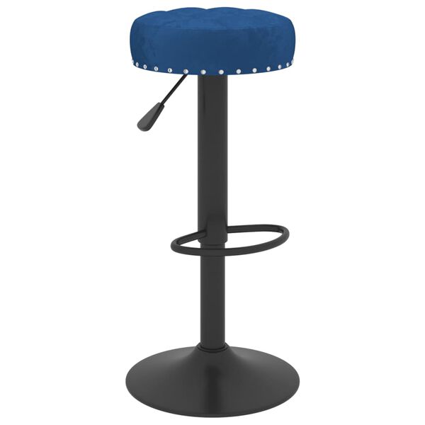 vidaXL Tabourets de bar lot de 2 bleu velours