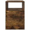 vidaXL Table d'appoint Ch&ecirc;ne fum&eacute; 30,5 x 30 x 45 cm Bois d'ing&eacute;nierie