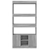 vidaXL Buffet haut sonoma gris 92x33x180 cm bois d'ingénierie