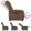 vidaXL Fauteuil inclinable électrique marron tissu
