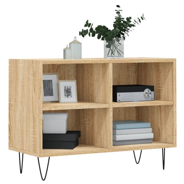 vidaXL Meuble TV chêne sonoma 69,5 x 30 x 50 cm bois d'ingénierie