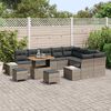vidaXL Ensemble de canap&eacute; de jardin 12 pcs Gris Poly rotin