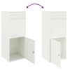 vidaXL Bo&icirc;te de d&eacute;p&ocirc;t de colis avec porte Blanc 41 x 38 x 103 cm Acier