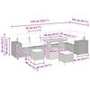 vidaXL Ensemble de canap&eacute; de jardin avec coussin 9 pcs Gris polyrotin