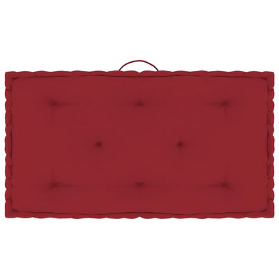 vidaXL Coussins de plancher de palette 4 pcs Rouge bordeaux Coton