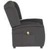 vidaXL Fauteuil de massage inclinable à 4 places gris foncé