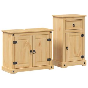 vidaXL Ensemble de meubles salle de bain 2 pcs Corona bois pin massif