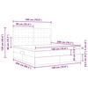 vidaXL Lit avec rangement et matelas Bleu 180 x 200 cm Polyester