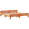 vidaXL Cadre de lit sans matelas cire marron 180x200cm bois pin massif