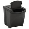 vidaXL Poubelles à ordures empilables 4 pcs Gris 100 L Polypropylène