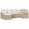 vidaXL Ensemble de salle &agrave; manger pour jardin 6 pc Beige et cr&egrave;me