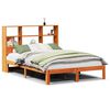 vidaXL Lit biblioth&egrave;que sans matelas cire marron 135x190 cm pin massif