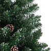 vidaXL Sapin de No&euml;l mince Vert 210 cm PVC et bois de pin massif