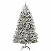 vidaXL Sapin de No&euml;l artificiel Vert et blanc 300 cm PVC et m&eacute;tal