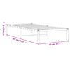 vidaXL Cadre de lit métal sans matelas noir 90x200 cm