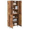 vidaXL Haut Armoire 2 pcs Bois Ancien Bois Agglom&eacute;r&eacute; et Verre