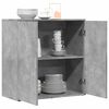 vidaXL Buffet gris b&eacute;ton 79x38x80 cm bois d'ing&eacute;nierie