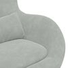 vidaXL Fauteuil &oelig;uf Gris clair Velours