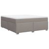 vidaXL Sommier &agrave; lattes de lit avec matelas Taupe 180x200 cm Tissu