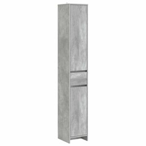 vidaXL Armoire de salle de bain Gris b&eacute;ton 30 x 33 x 190 cm