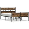 vidaXL Cadre de lit sans matelas ch&ecirc;ne fum&eacute; 120x190 cm bois ing&eacute;nierie