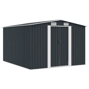 vidaXL Abri de jardin 257x298x178 cm M&eacute;tal Anthracite