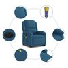 vidaXL Fauteuil inclinable de massage &eacute;lectrique bleu velours