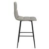 vidaXL Tabouret de bar Gris clair Velours
