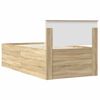 vidaXL Lit d'appoint avec tiroir Ch&ecirc;ne Sonoma et noir 90 x 200 cm