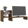 vidaXL Support de moniteur Marron miel 81x20x30 cm Bois de pin solide