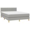 vidaXL Sommier &agrave; lattes de lit avec matelas Gris clair 140x190cm Tissu