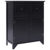 vidaXL Armoire latérale Noir 60x30x75 cm Bois de Paulownia