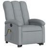 vidaXL Fauteuil de massage inclinable Gris clair Tissu
