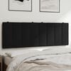 vidaXL Coussin de t&ecirc;te de lit Hanko noir 140 cm velours