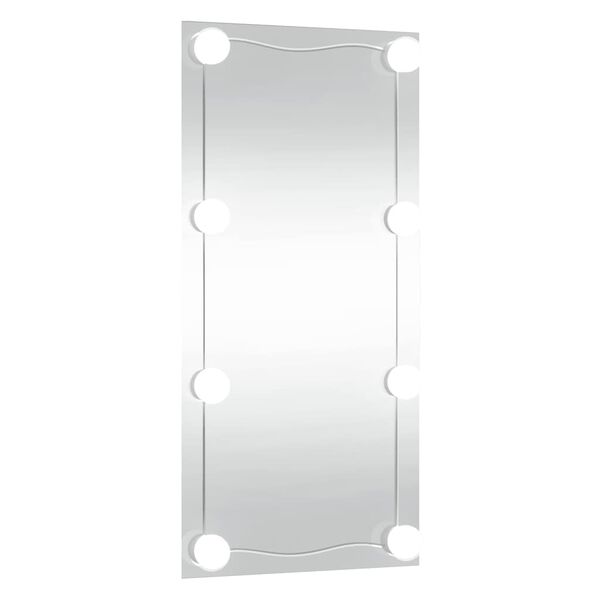 vidaXL Miroir mural avec lumi&egrave;res LED 30x60 cm verre rectangulaire