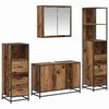 vidaXL Ensemble de mobilier de salle de bain 4 pcs Bois Ancien