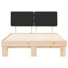 vidaXL Cadre de lit avec t&ecirc;te de lit rembourr&eacute;e Noir 140 x 190 cm